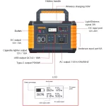 500W Lifepo4 Lithium Ion Portable Outdoor Powerbank Power Station