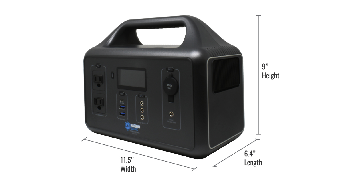 Massimo 500w 12v Portable Lithium Battery Power Station